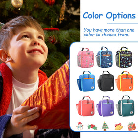 CaCTOUR lunchbox kids back view highlights water-resistant fabric and compact size.
