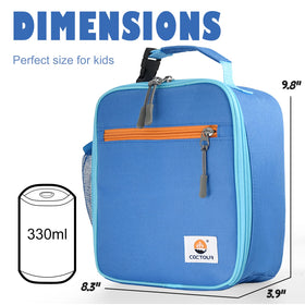 CaCTOUR lunchbox kids open inside reveals organized pockets for snacks.