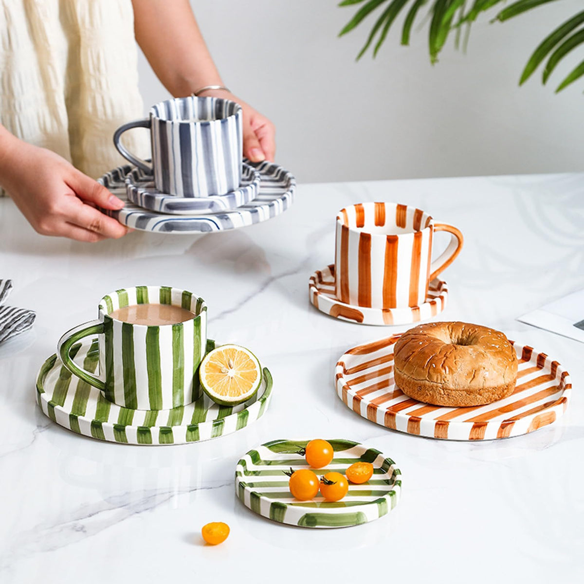 CACXKEP two saucer sizes 12.5x12.5 and 19x19 cm for versatile serving