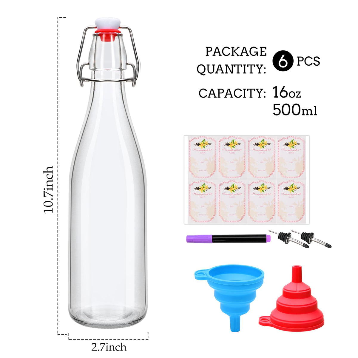 Cadamada stainless steel wire cap provides a secure seal on glass bottle.