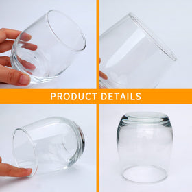 Cadamada clear stemless wine glass ideal for red or white wines.