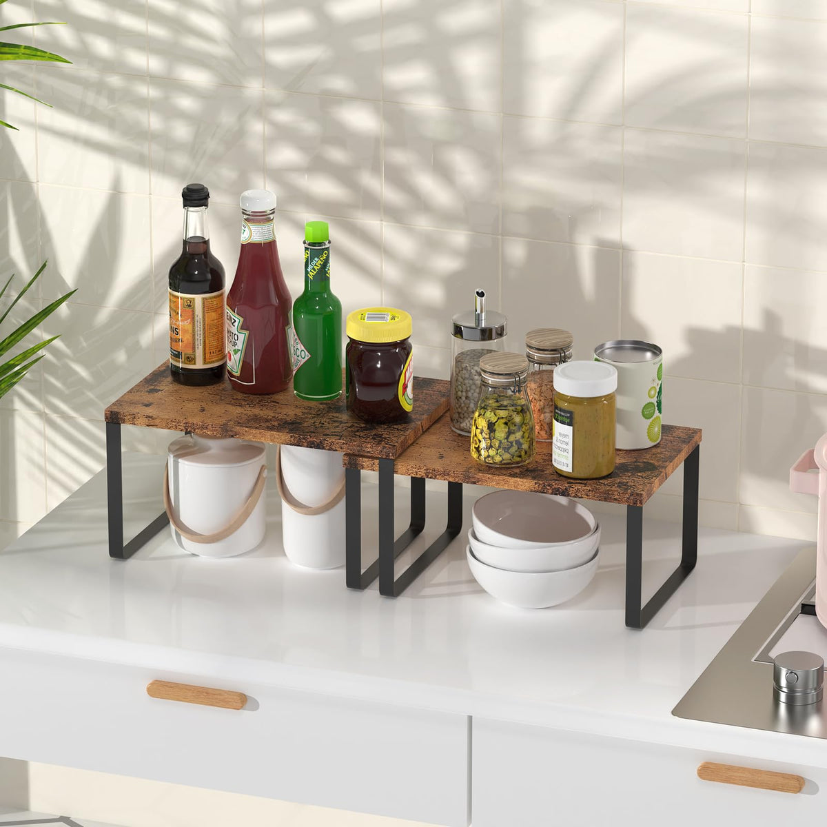 CADUKE cosmetic display stand on desk for vanity organization
