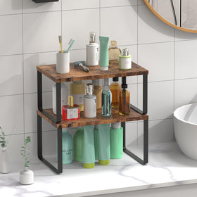 CADUKE easy-installation wood counter shelf ready for setup
