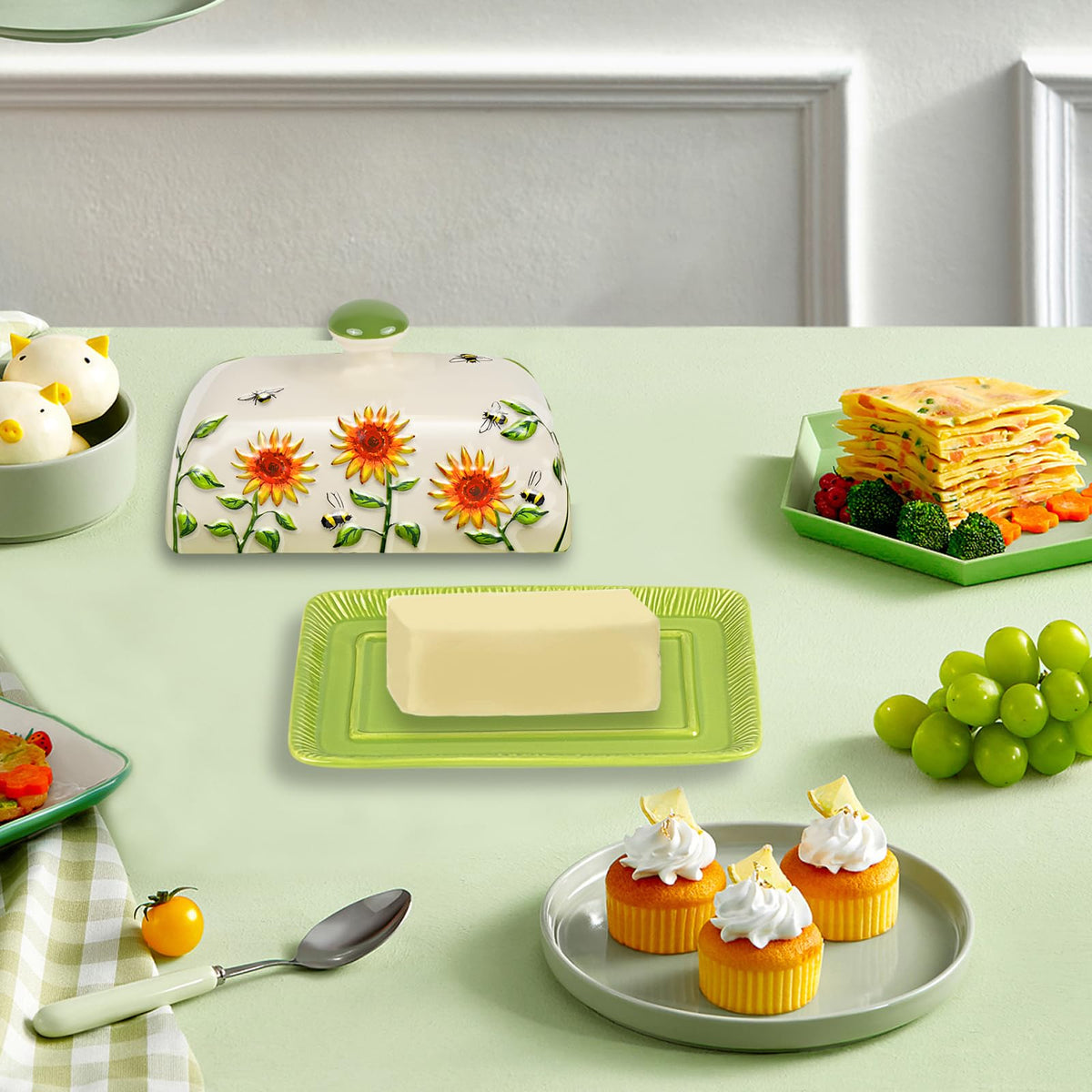 CADVJXZ ceramic butter keeper brightens any kitchen