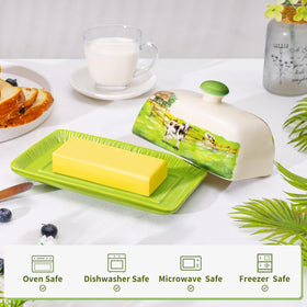 CADVJXZ large butter dish 7.48 inches long for a full-stick butter.
