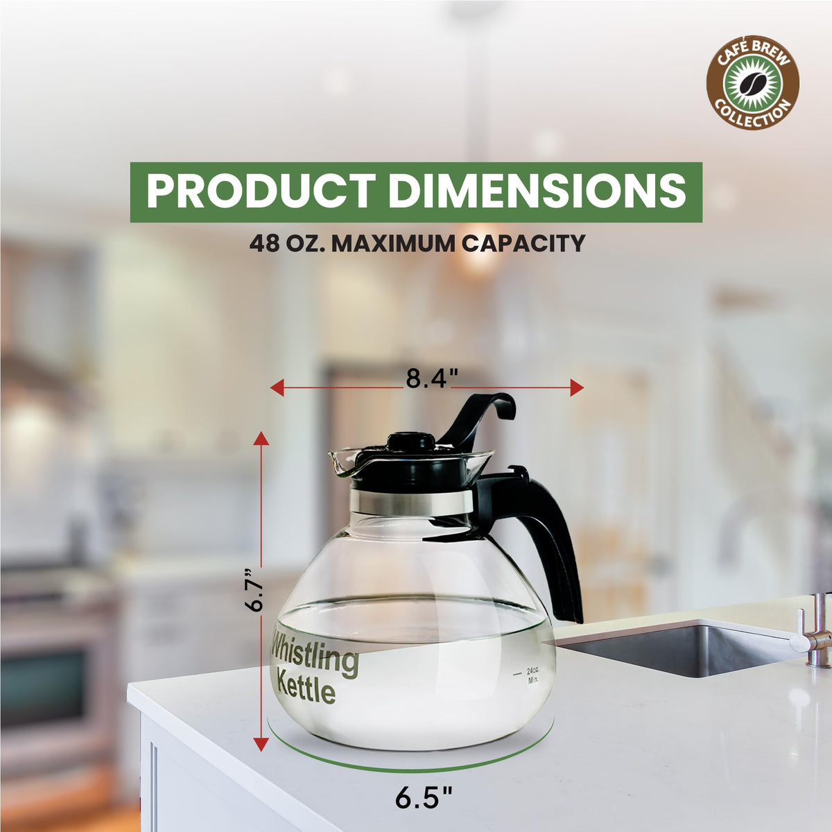 CAFÉ BREW COLLECTION kettle compatible with gas electric and glass ranges