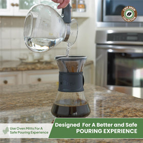 CAFÉ BREW COLLECTION steel heat diffuser ensures even heating on electric stoves