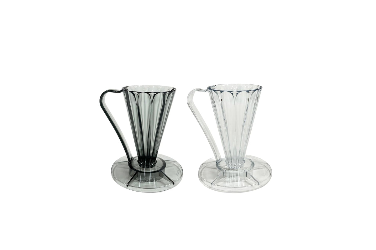 CAFEC Abaca+ Deep 27 white filter ready for brewing, helps preserve sweetness and clarity.
