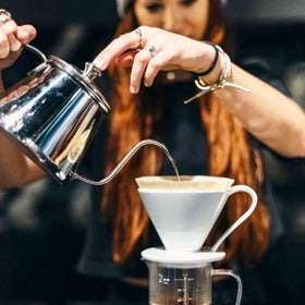 CAFEC dark-roast filter shows body and sweetness in a single cup.