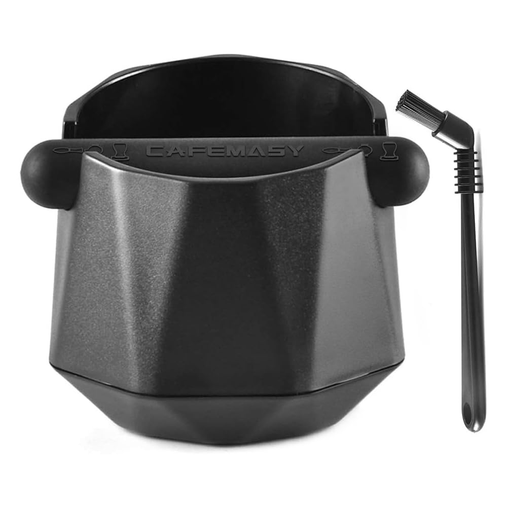 CAFEMASY coffee knock box with diamond design keeps counters clean after every shot