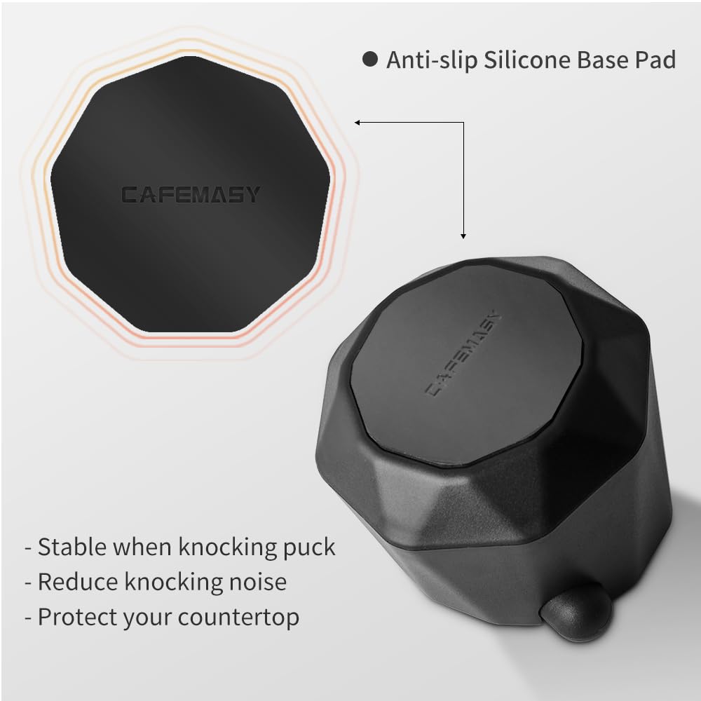 CAFEMASY diamond shape knock box adds stylish appeal while containing grounds
