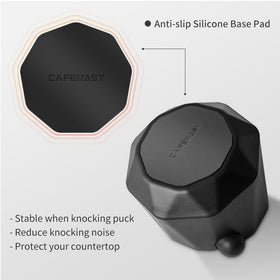CAFEMASY diamond shape knock box adds stylish appeal while containing grounds