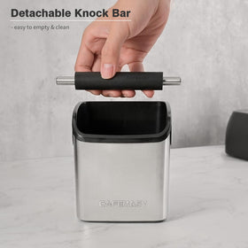 CAFEMASY luxe design sits neatly on the bar counter beside your machine.