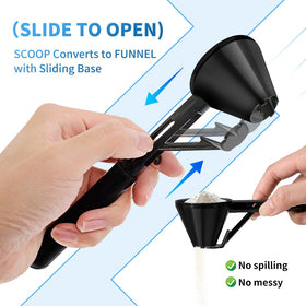 CAFEMASY sliding bottom funnel for precise, mess-free filling.