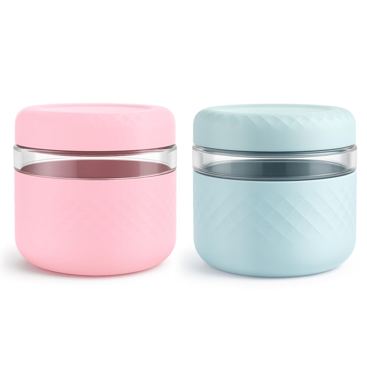 Cafezi 24oz glass lunch bowl with lid keeps meals fresh on the go