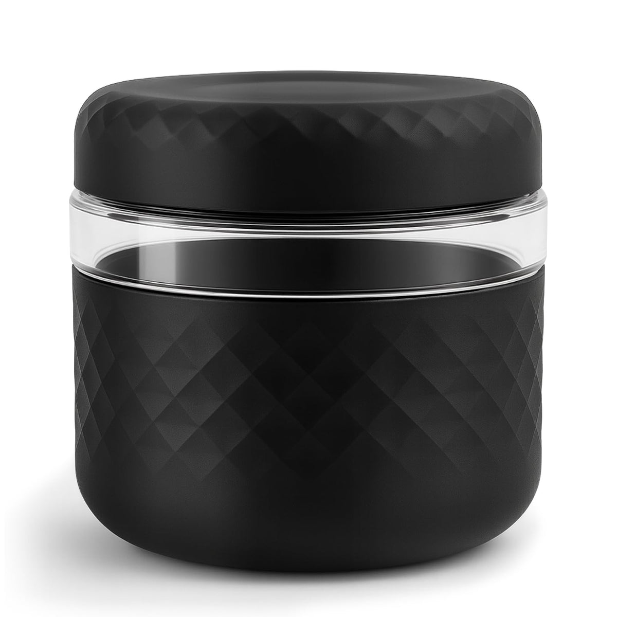 Cafezi 24 oz glass lunch bowl with lid keeps meals fresh on the go.