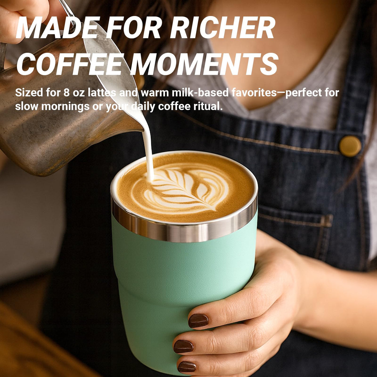 Cafezi 8 oz mini cup ideal for espresso and small drinks on the move.