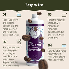 Caffe Assaggio Breville Descaler dissolving in water for cleaning cycle