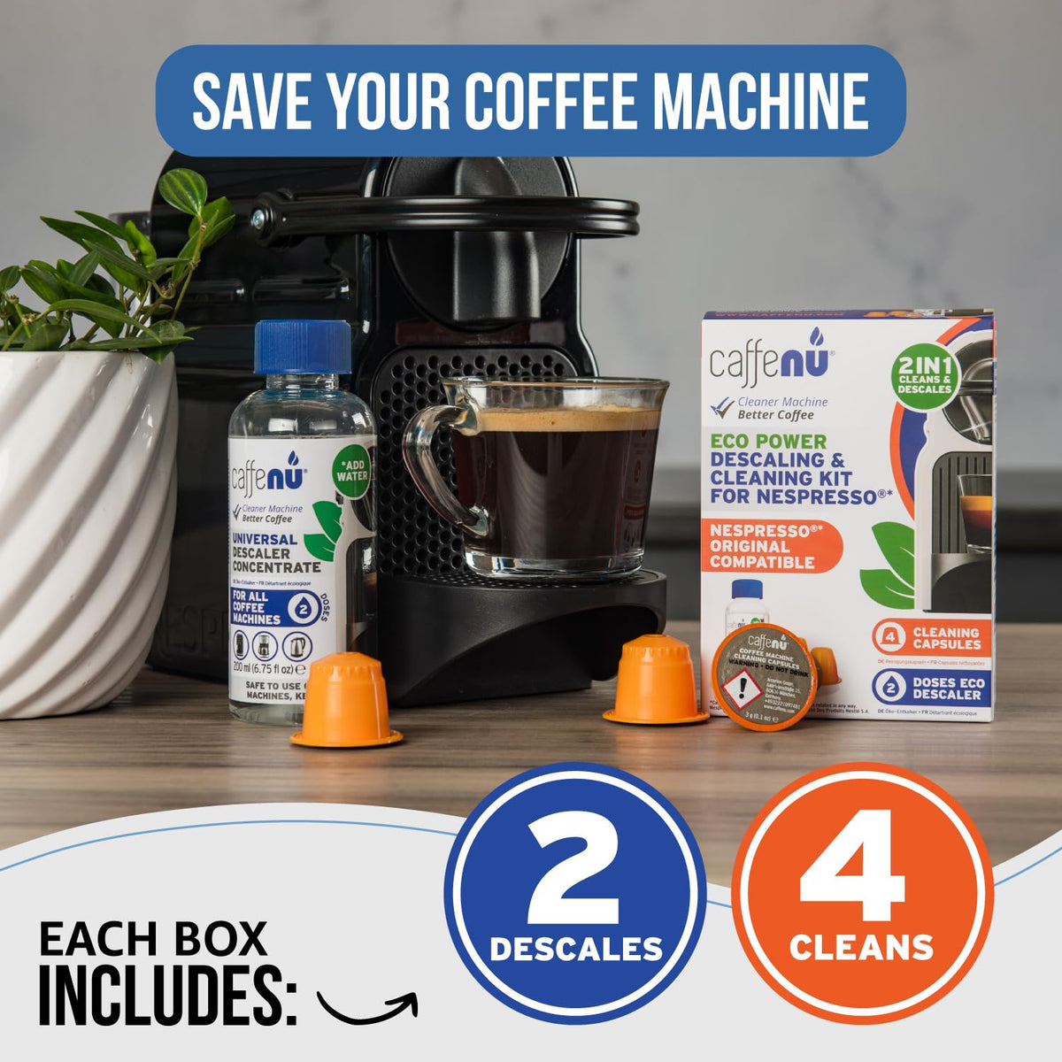 Caffenu interior gleaming after descaling, shows cleaner, efficient machine.