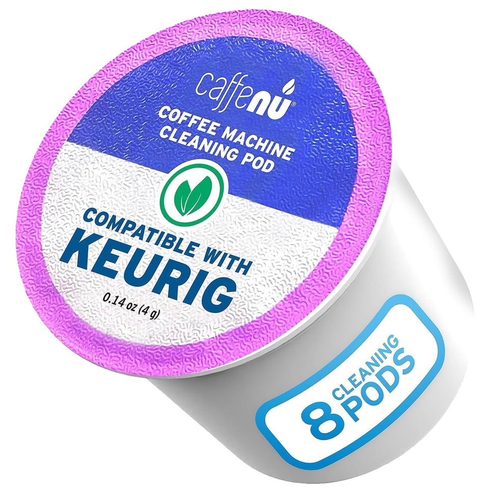 Caffenu Keurig cleaning pods in an 8-pack for a deeper clean and fresher brew