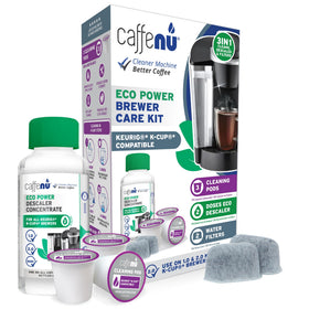 Caffenu Keurig descaling solution bottle ready for a deep clean and mineral buildup removal.