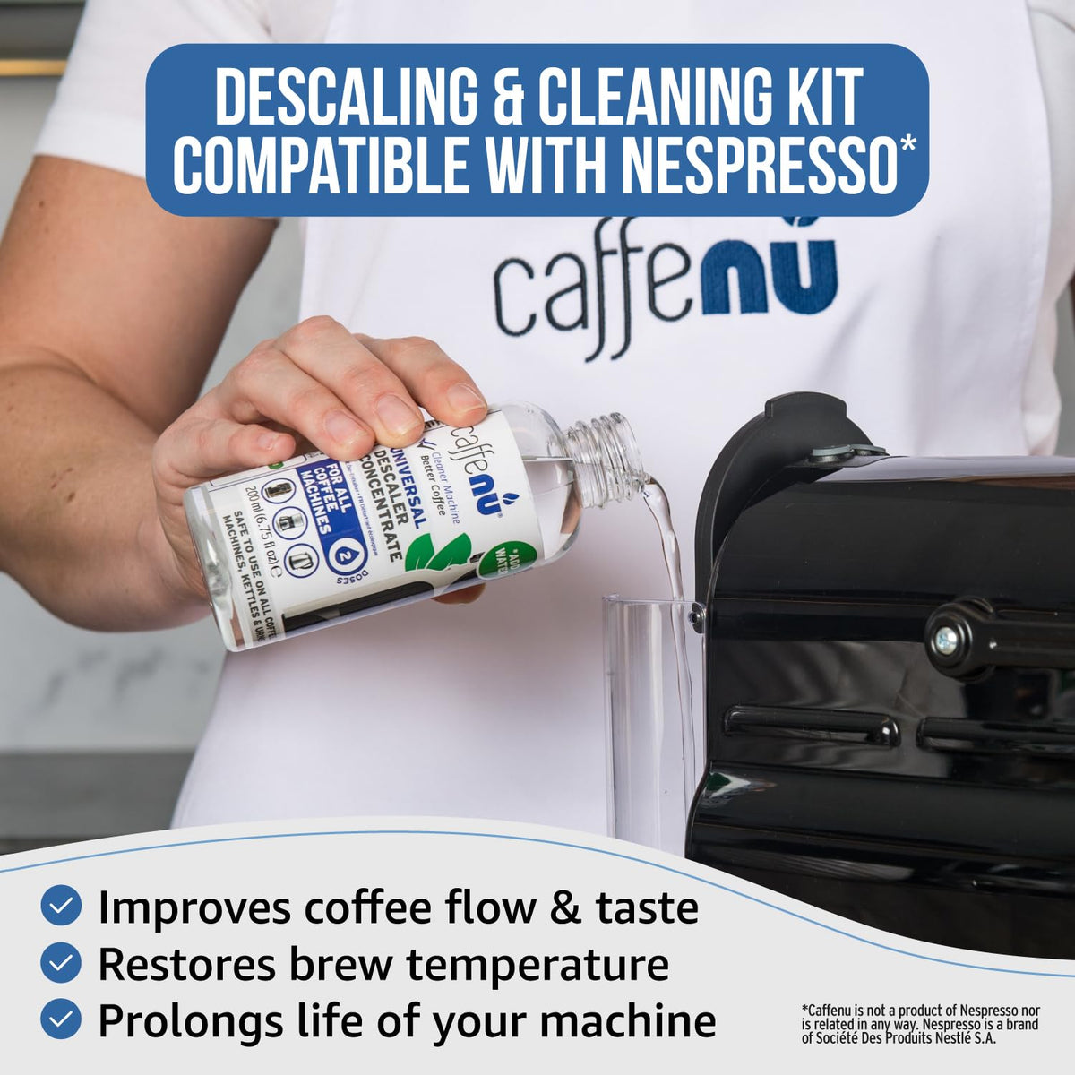 Caffenu Originaline compatibility label on packaging confirms machine compatibility.