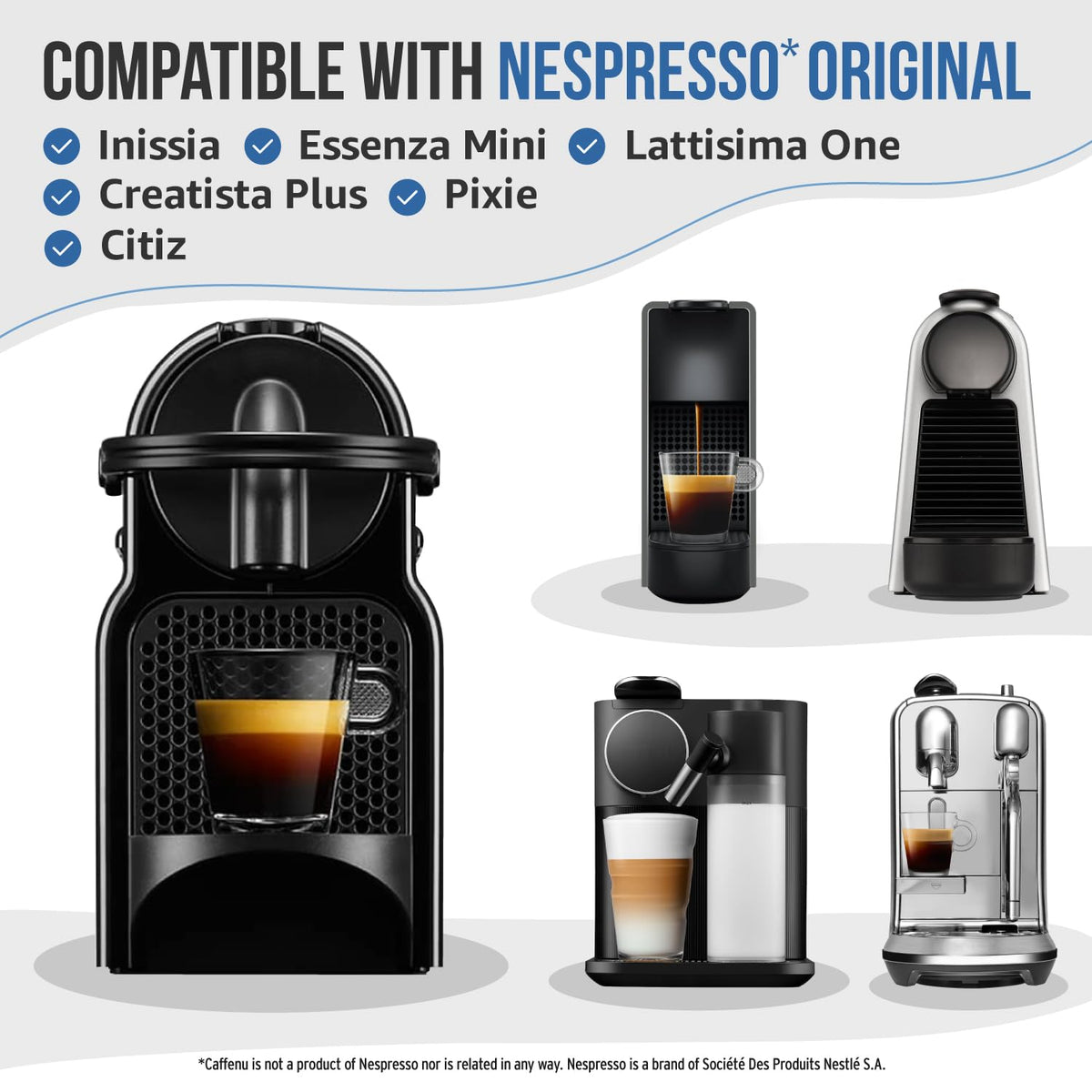 Caffenu packaging box, compact home kit for coffee lovers.