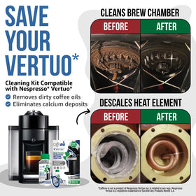 Caffenu Vertuo cleaner pods pack for six cleaning sessions