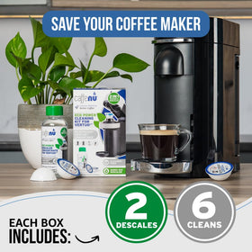 Caffenu Vertuo packaging box displaying kit contents