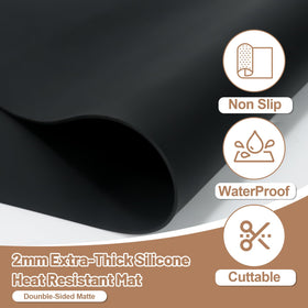 Cafunner 2mm-thick hot pad under appliance prevents slips and heat transfer.
