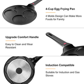 CAINFY pancake pan induction-ready bottom works with gas and electric stoves