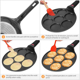 CAINFY induction-bottom pancake pan compatible with multiple cooktops