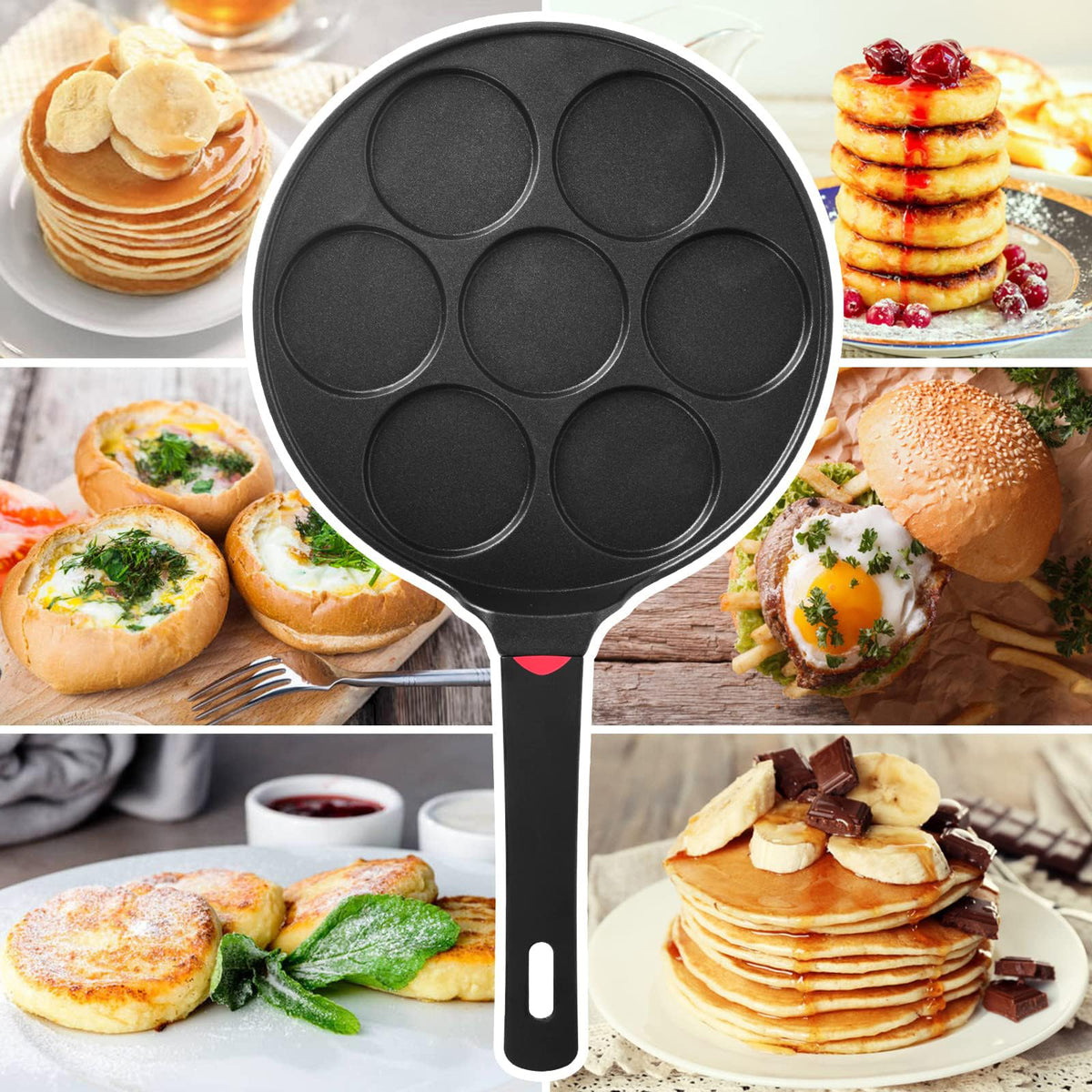 CAINFY stay-cool bakelite handle shown for safe handling while cooking