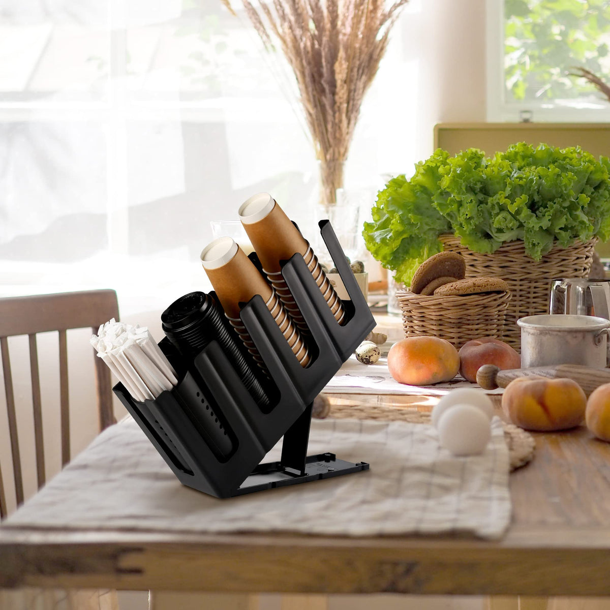 Cairondin cup holder with black finish complements any counter.