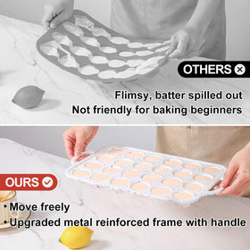 CAKETIME 2-pack mini muffin pan set for extra capacity