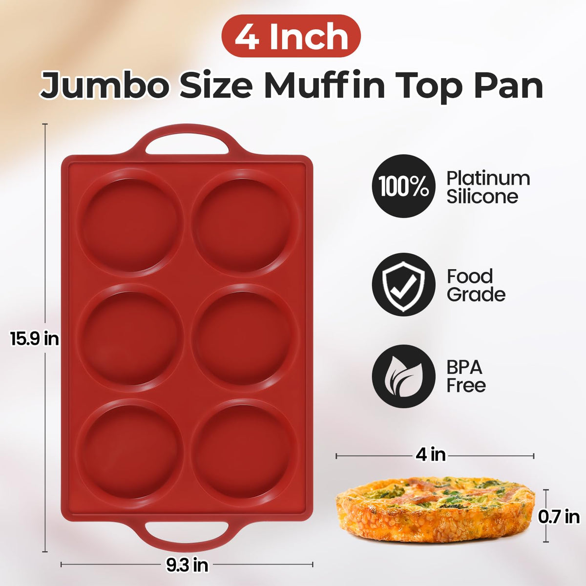 CAKETIME four-inch muffin cups ideal for Whoopie pies and egg bites.