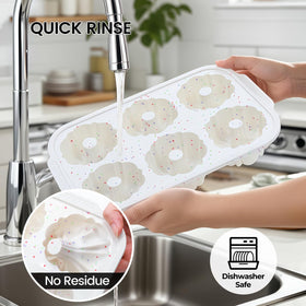 CAKETIME six-cavity molds for donuts and mini cakes in one bake.