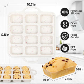 CAKETIME BPA-free nonstick loaf pan demonstrates easy food release and simple cleanup.