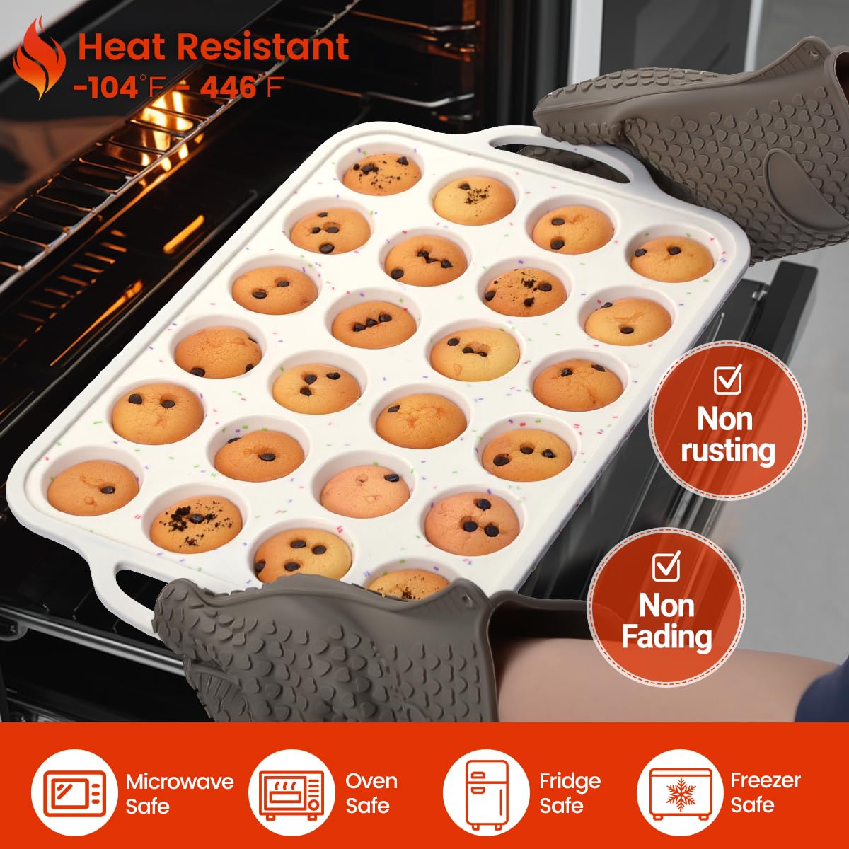 CAKETIME dishwasher-safe silicone pan for easy cleanup after baking
