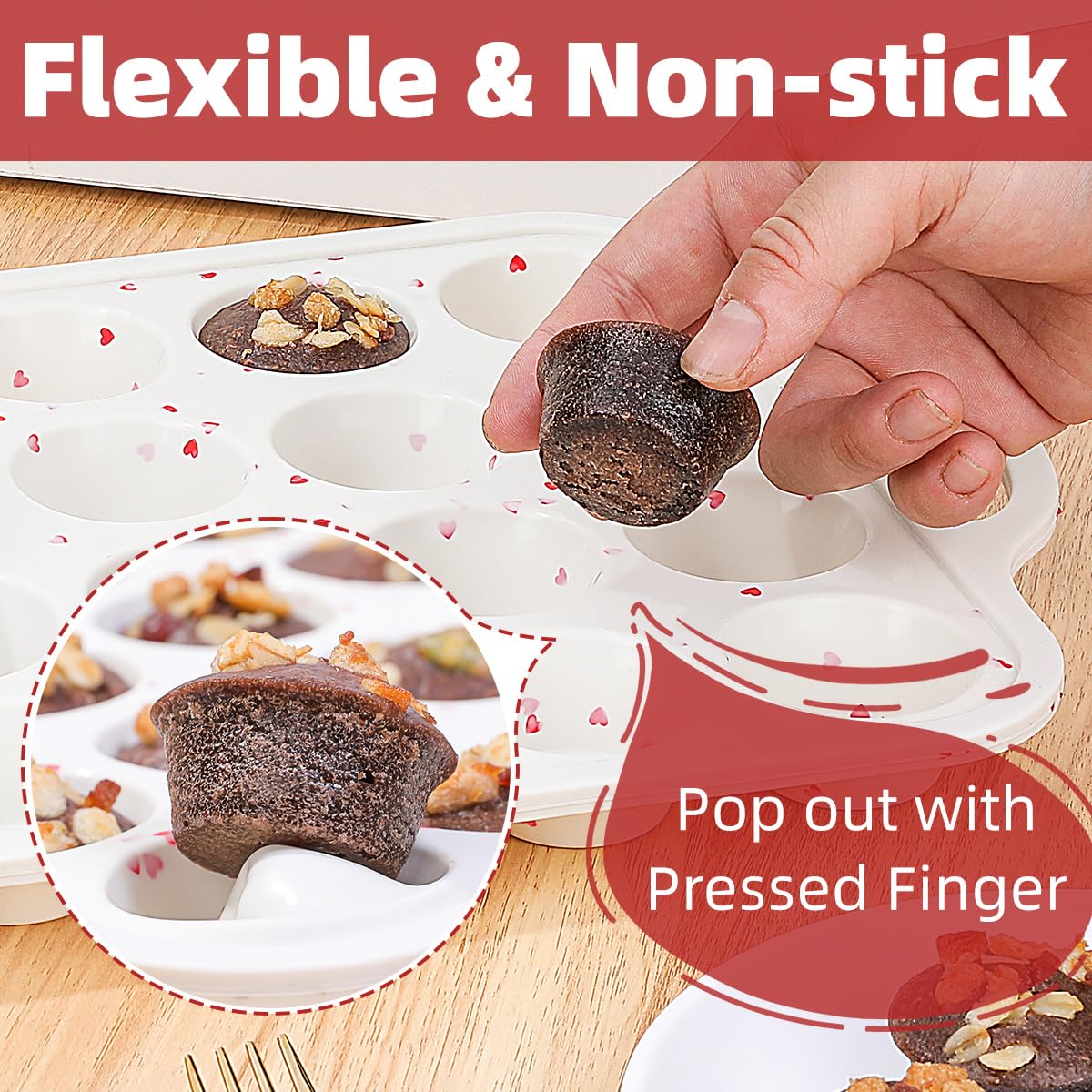 CAKETIME egg bite mini muffin pan for versatile bites