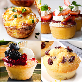 CAKETIME egg bites and frittatas fit perfectly in 12 cavities