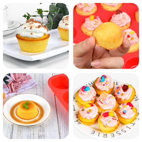 CAKETIME flexible silicone pan stores flat and resists warping during use.
