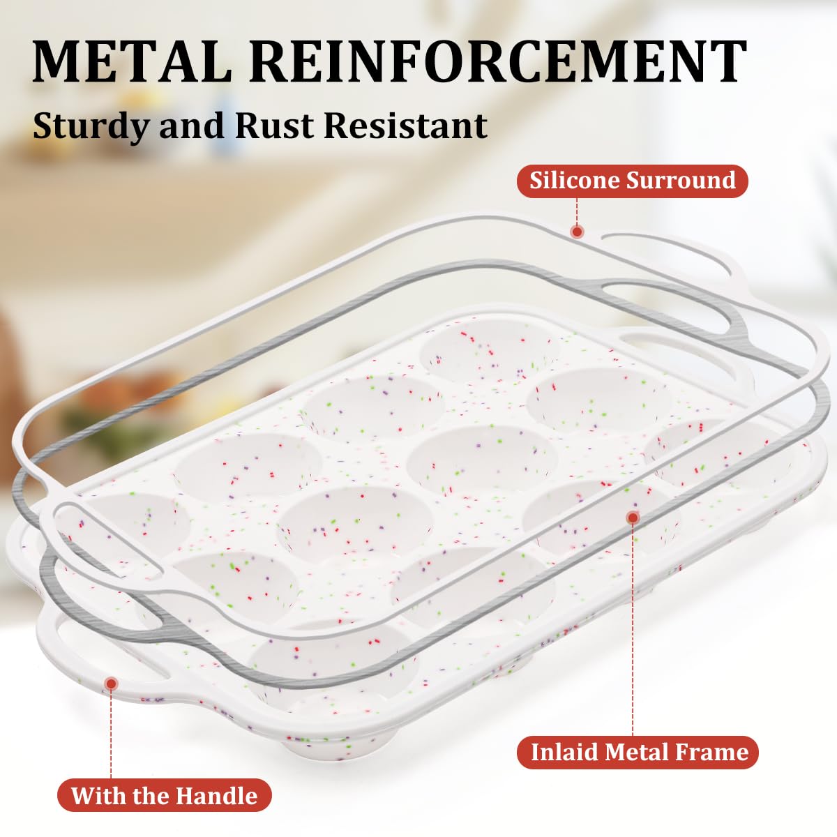 CAKETIME food-grade silicone is oven-safe, microwave-safe and dishwasher-friendly