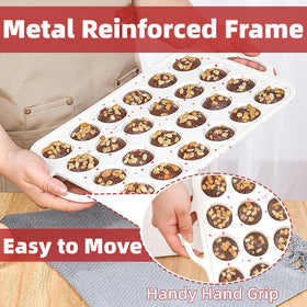 CAKETIME heart-shaped mini muffin pan 24 cups for bite-sized treats