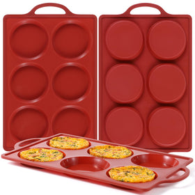 CAKETIME jumbo muffin top pan 4-inch cups for even baking.