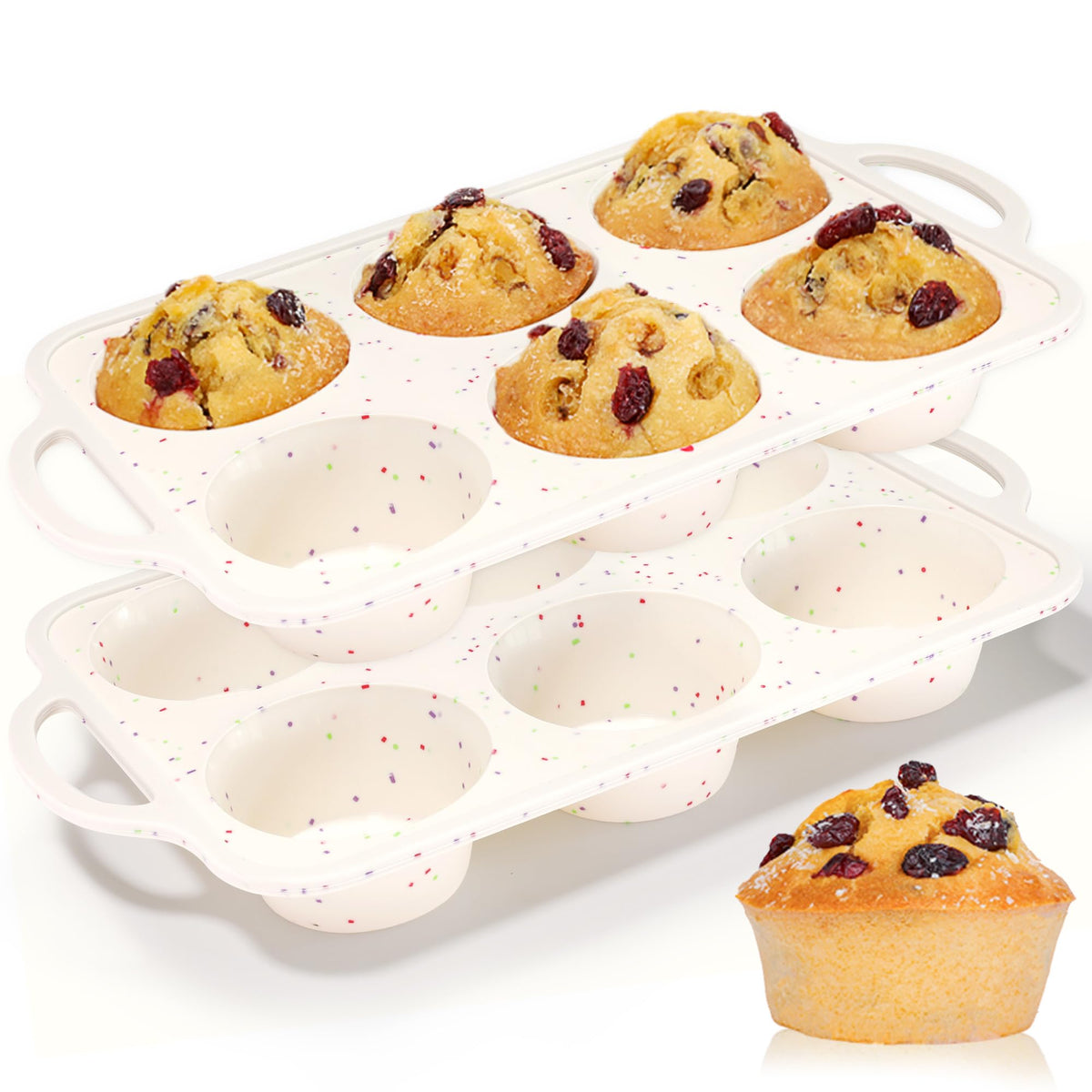 CAKETIME large muffin pan frame close-up showing reinforced edge for stability