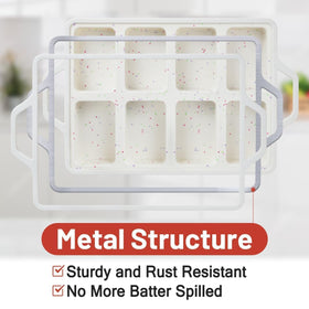 CAKETIME mini loaf pans metal reinforced frame provides sturdy bakeware for durable bakes