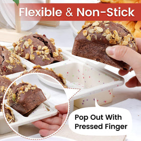 CAKETIME mini loaf pans nonstick surface enables effortless loaf release