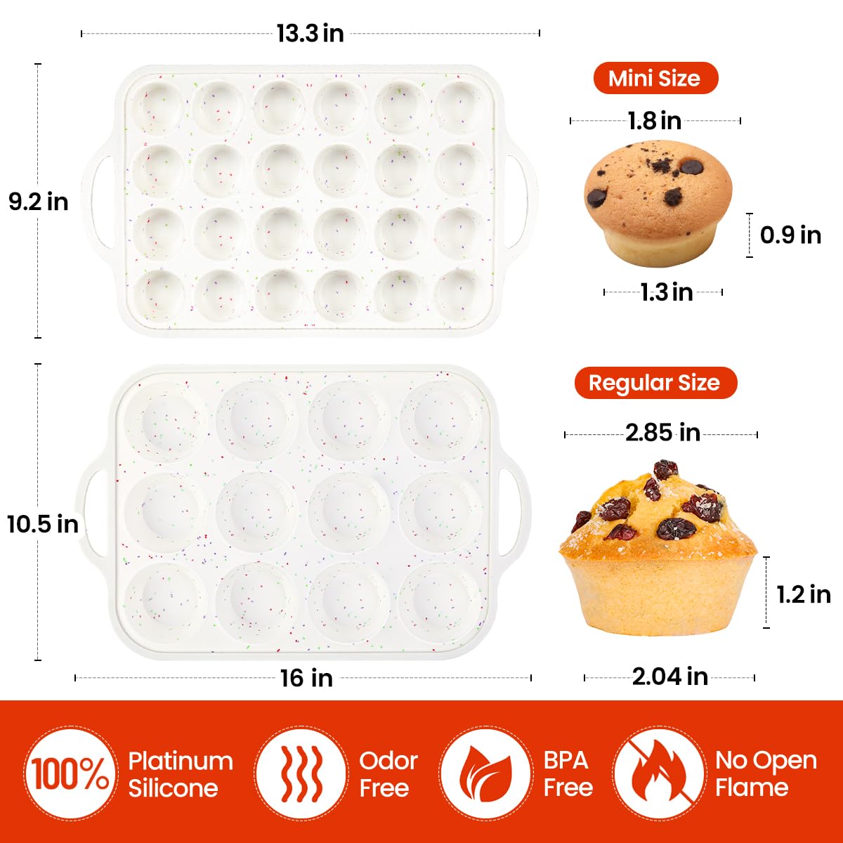 CAKETIME nonstick surface ensures easy release after baking.