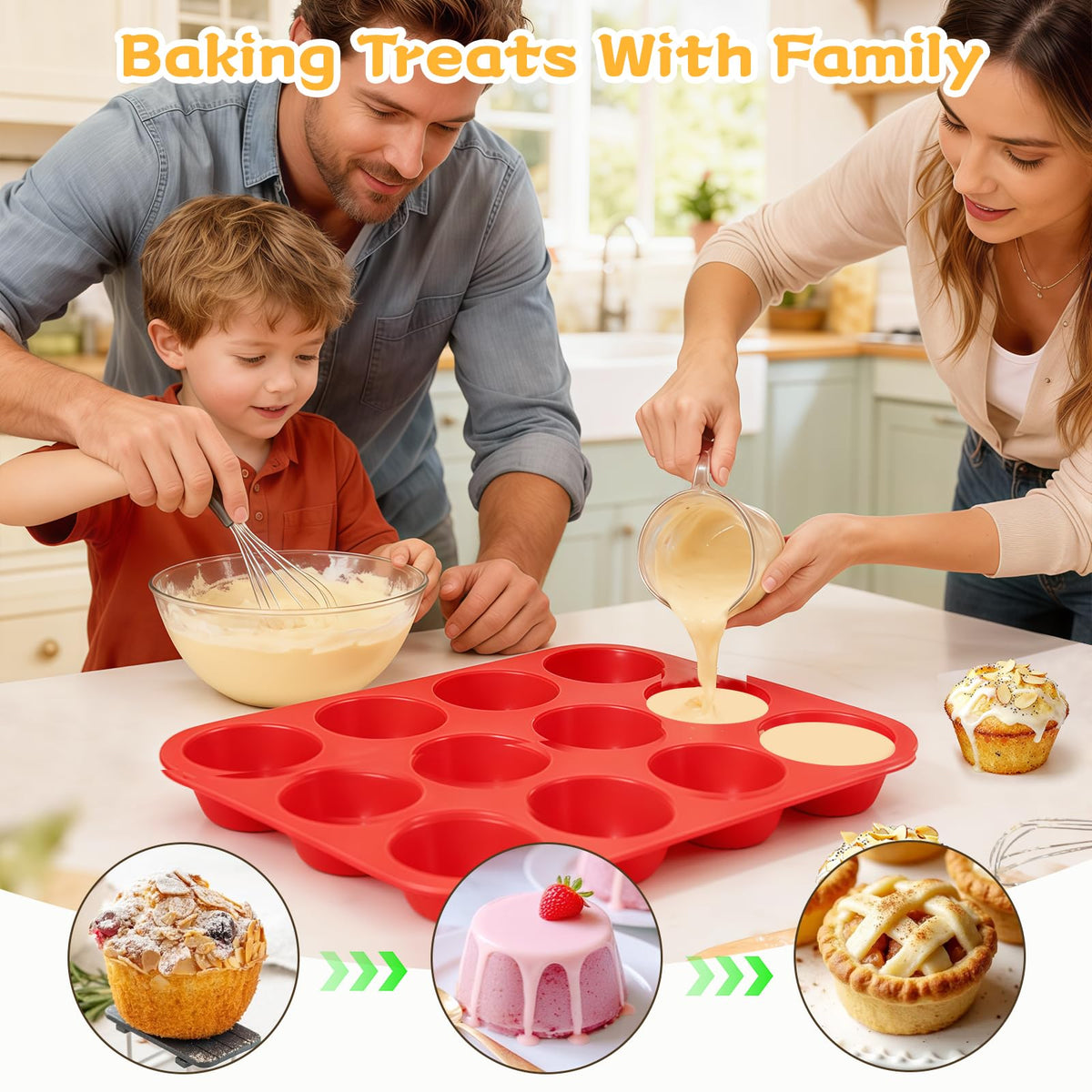 CAKETIME oven-safe silicone bakeware ensures versatile cooking from oven to freezer.